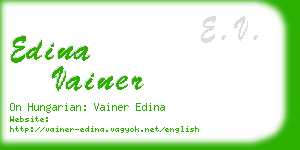 edina vainer business card